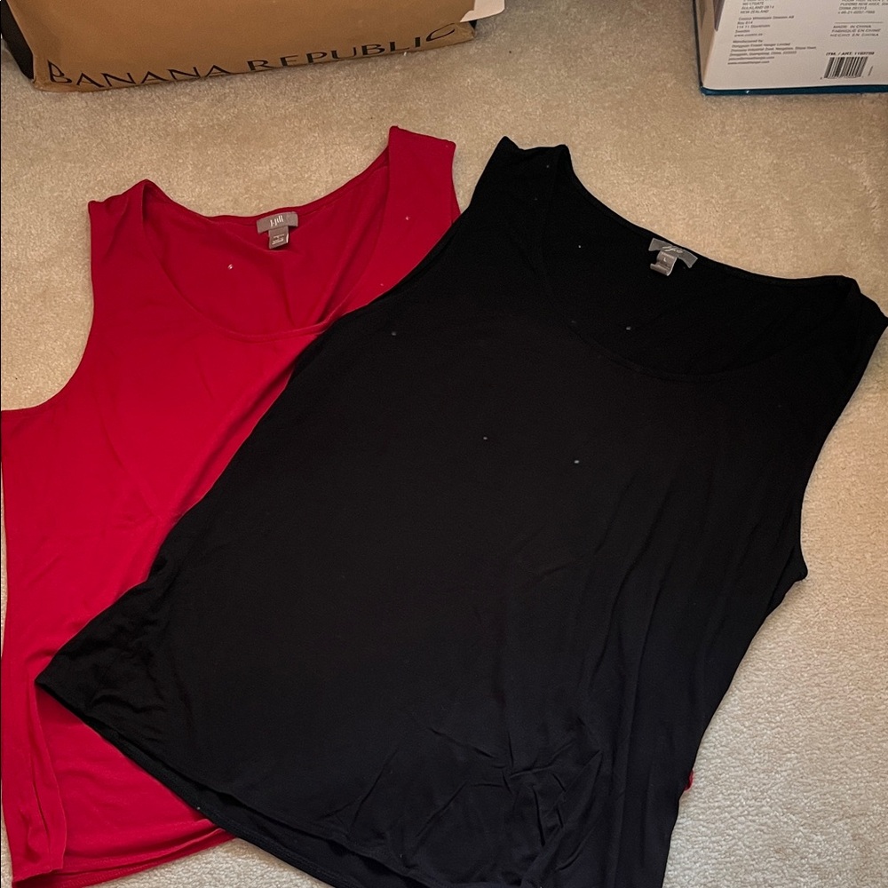 J Jill tank tops red and black sz L